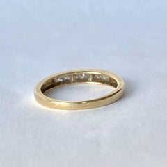 Vintage Diamond and 9 Carat Gold 1/3 Eternity Band