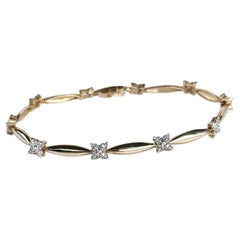 Vintage Diamond and 9 Carat Gold Bracelet