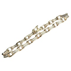 Bracelet vintage en or 9 carats et diamants