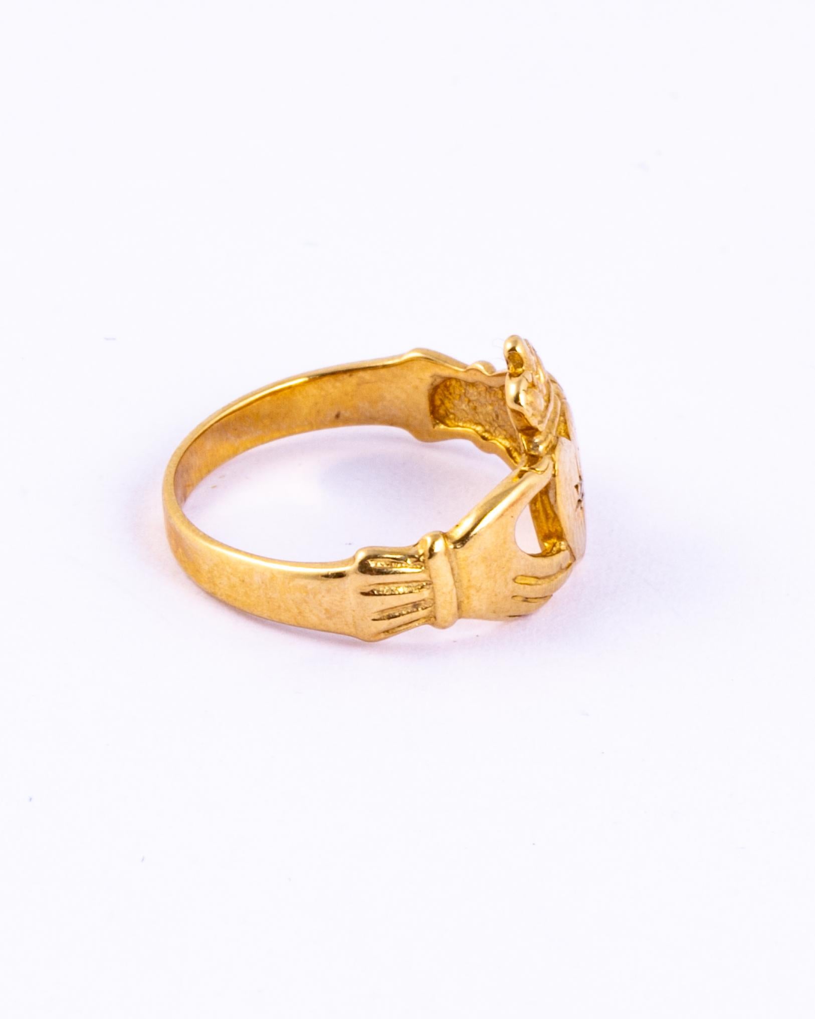 vintage claddagh ring gold
