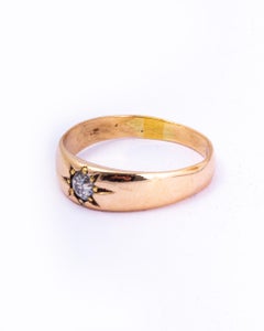 Vintage Diamond and 9 Carat Gold Gypsy Band