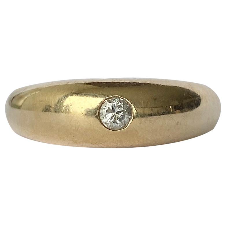 Vintage Diamond and 9 Carat Gold Band