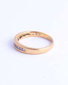 Vintage Diamond and 9 Carat Gold Half Eternity Band