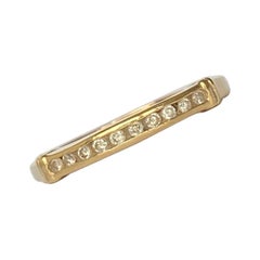 Bracelet demi-éternité vintage en or 9 carats et diamants