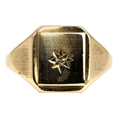 Vintage Diamond and 9 Carat Gold Ring