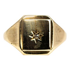 Ring aus 9 Karat Gold mit Diamanten