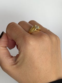 Vintage Diamond and 9 Carat Gold Solitaire Band