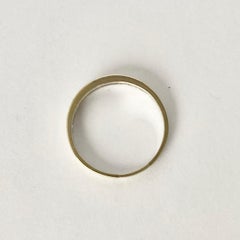 Vintage Diamond and 9 Carat White Gold Half Eternity Band