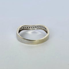 Vintage Diamond and 9 Carat White Gold Half Eternity