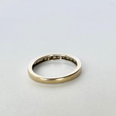 Vintage Diamond and 9 Carat White Gold Half Eternity Ring