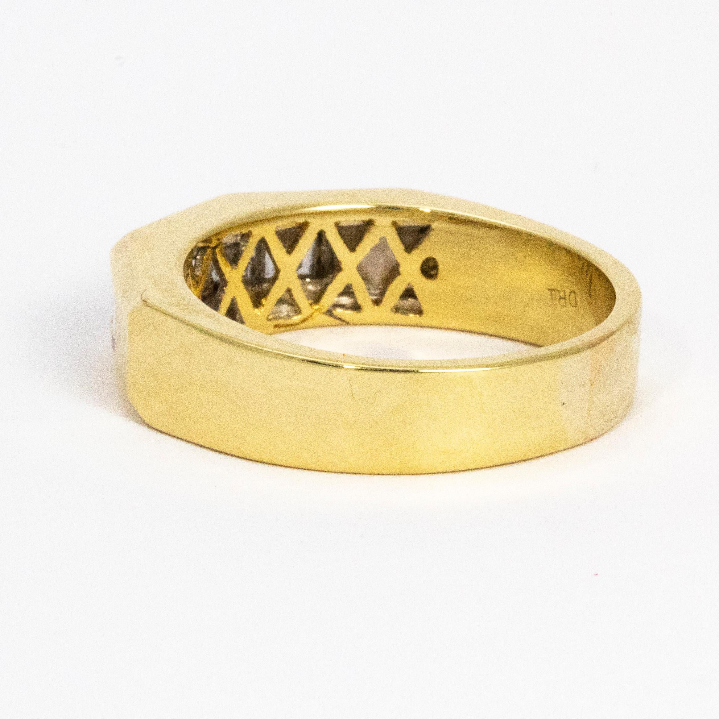 Modern Vintage Diamond and Gold Ring