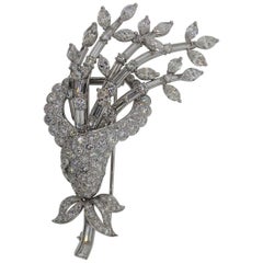 Vintage Diamond and Platinum Brooch