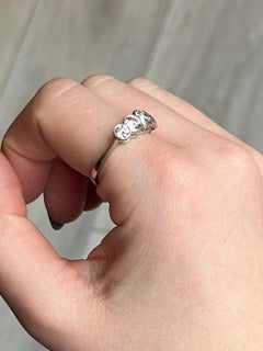 Vintage Diamond and Platinum Five Stone Ring