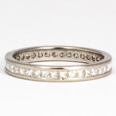 Vintage Diamond and Platinum Full Eternity Band