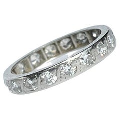 Vintage Diamond and Platinum Full Eternity Ring