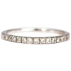 Vintage Diamond and Platinum Half Eternity Band