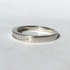 Vintage Diamond and Platinum Half Eternity Ring