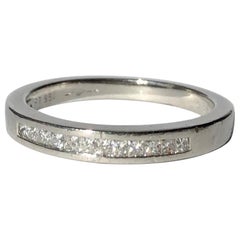 Vintage Diamond and Platinum Half Eternity Ring