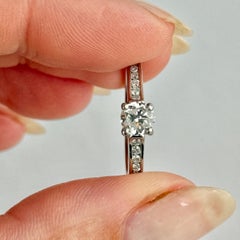 Vintage Diamond and Platinum Solitaire Ring