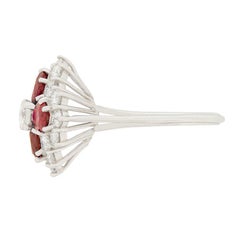 Vintage Diamond and Ruby Cluster Ring, circa 1970s