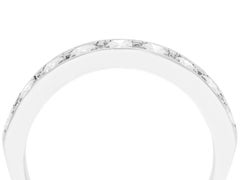 Vintage Diamond and White Gold Half Eternity Engagement Ring