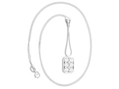 Vintage 0.96ct Diamond and 18k White Gold Pendant Necklace, Circa 1980