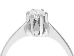 Vintage Diamond and White Gold Solitaire Engagement Ring