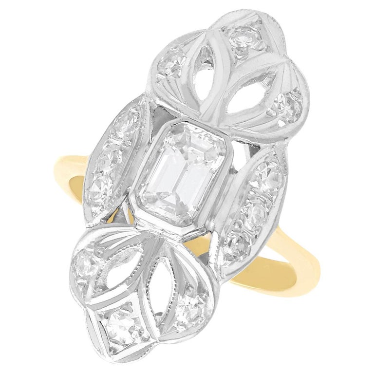 Vintage Diamond and Yellow Gold Marquise Ring, Circa 1940 For Sale at ...
