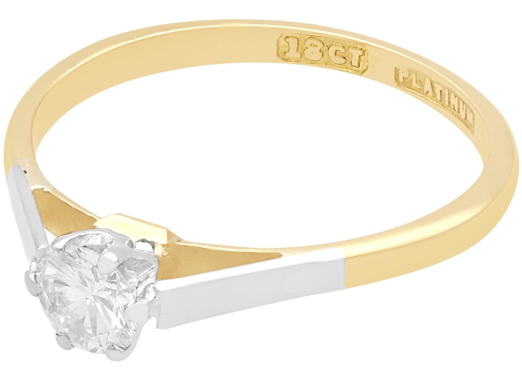 yellow gold diamond solitaire engagement ring