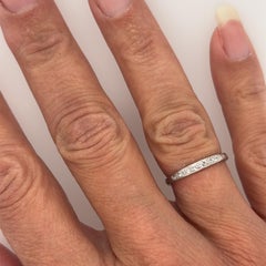 Art Deco Diamond Band Mined .15ct Genuine 1920s C.D Peacock Platinum Ring