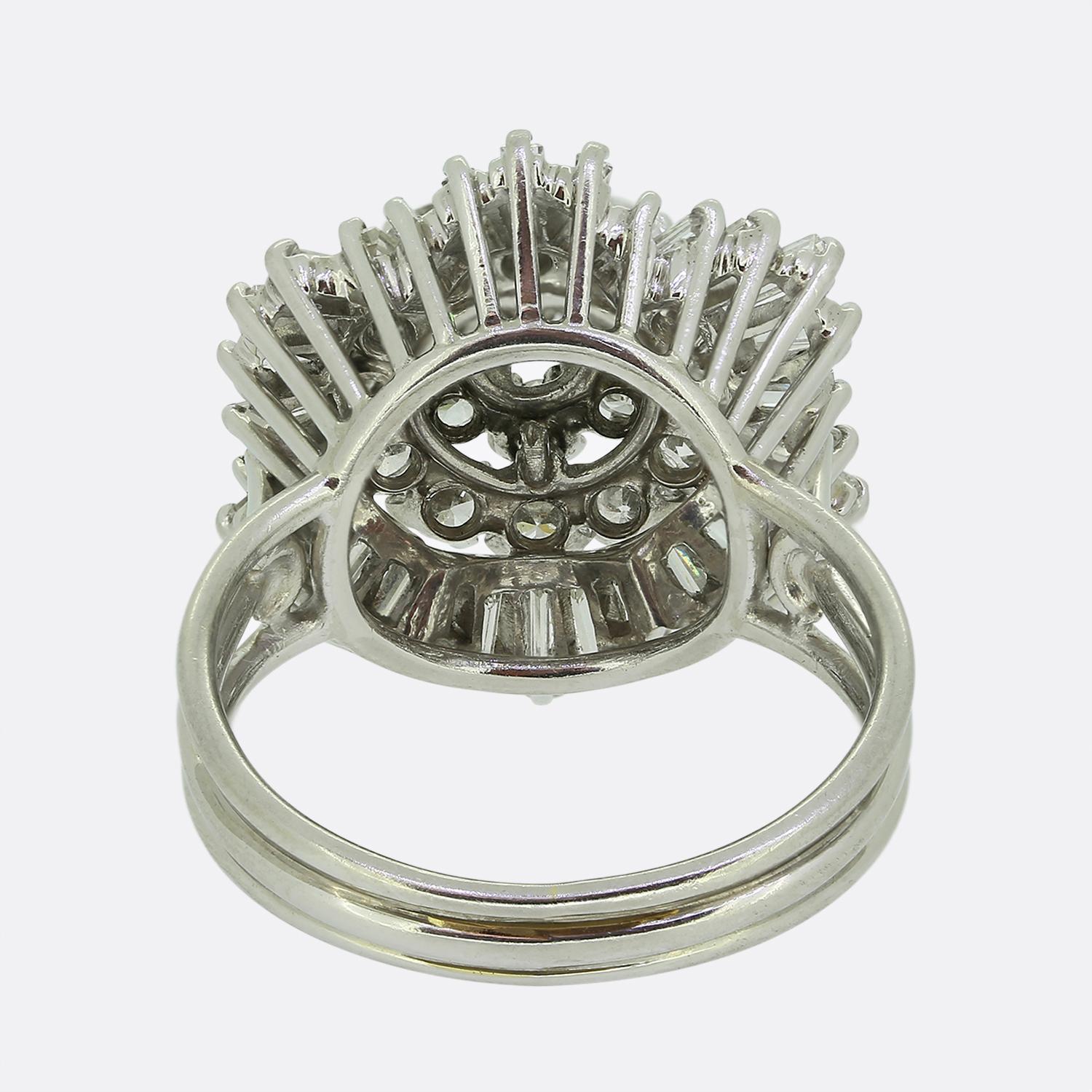 Anello Ballerina con Diamante Vintage In condizioni buone in vendita a London, GB