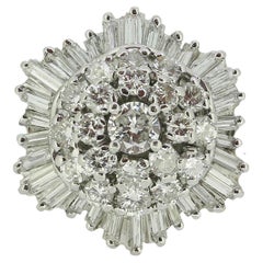 Bague ballerine vintage avec diamants