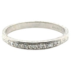 Antique Diamond Band .15ct Platinum Art Deco C.D Peacock Genuine Original 1920s