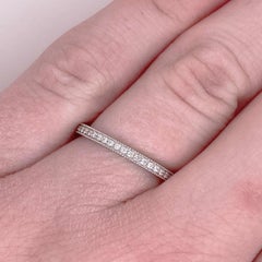 Vintage Diamond Band Ring, .40 Carat Diamond Milgrain Wedding Band