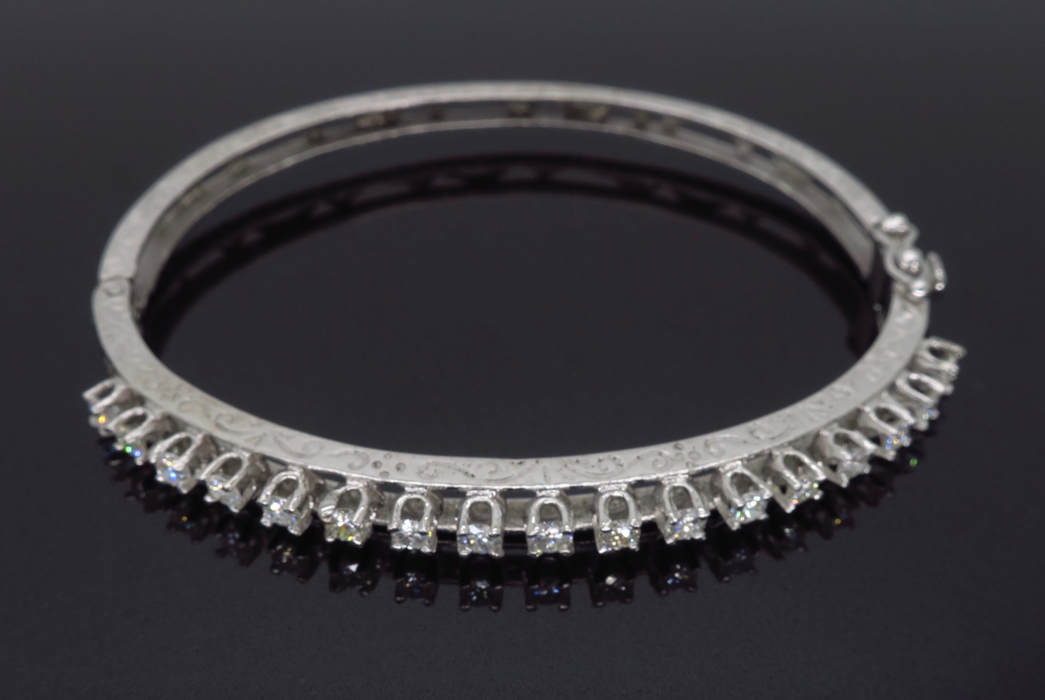 Vintage Diamond Bangle Bracelet 4