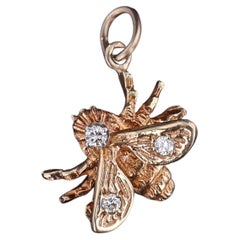 Charm ape con diamante vintage in oro 12ct
