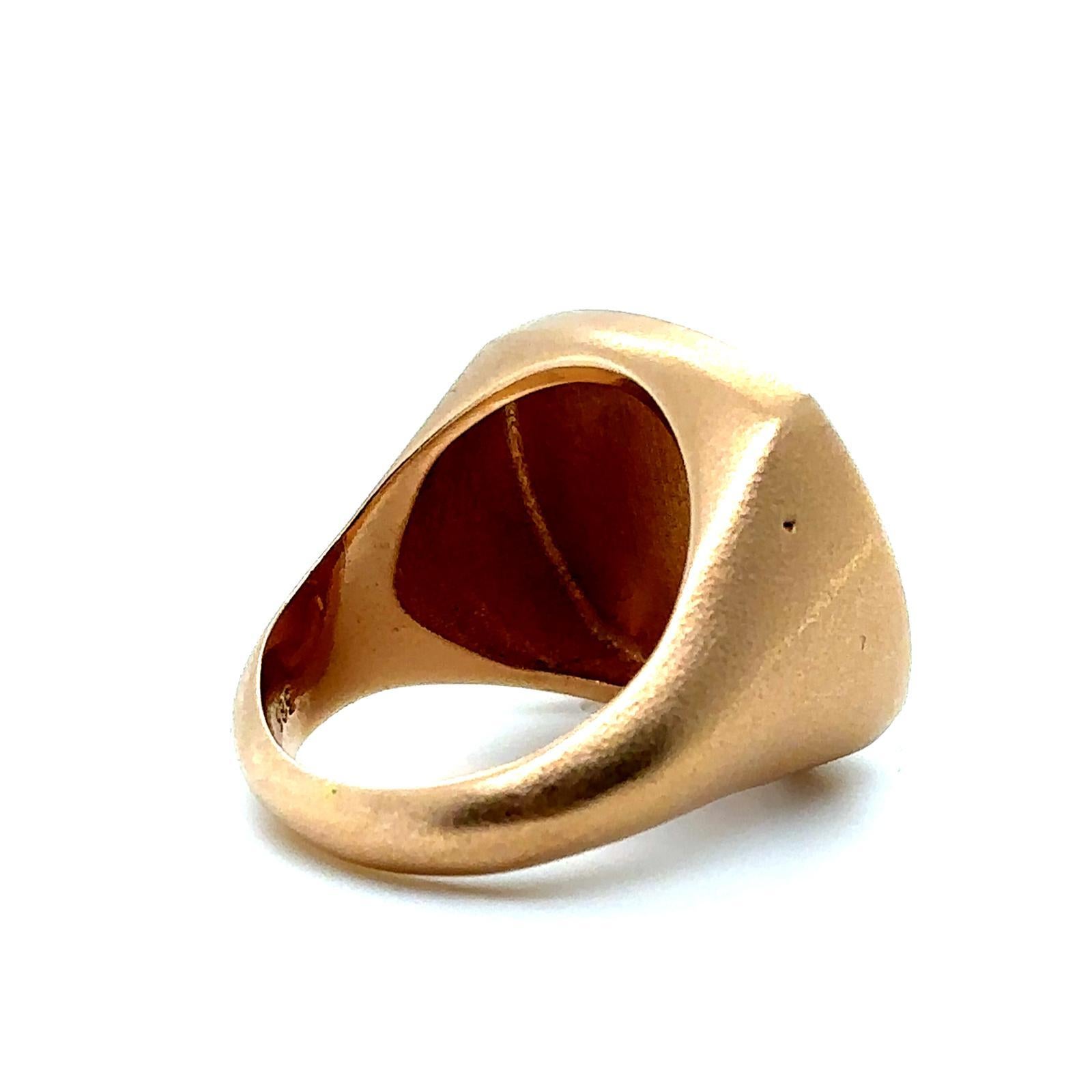 Anello con diamante d'epoca e ape in oro rosa 14 carati In condizioni buone in vendita a London, GB