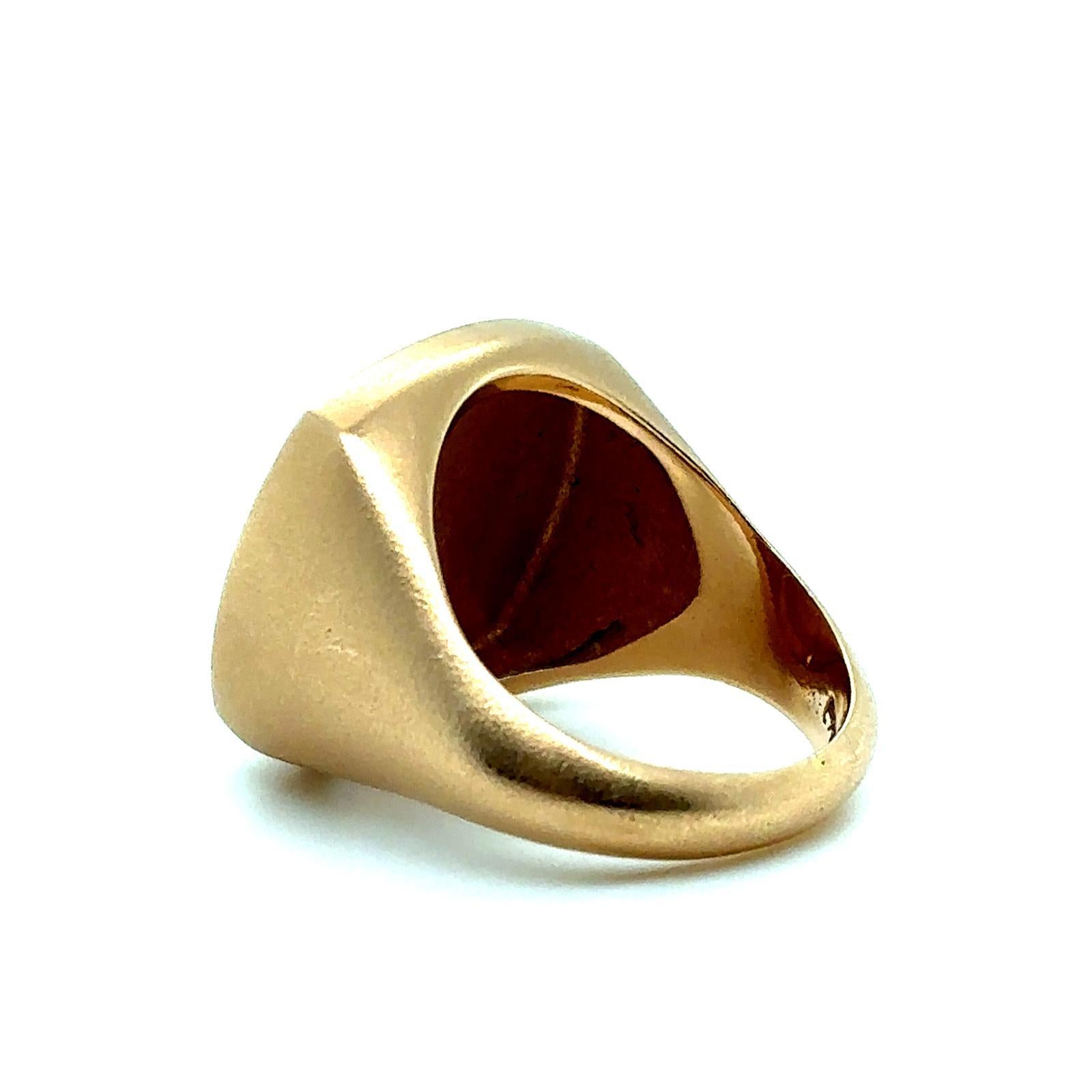 Anello con diamante d'epoca e ape in oro rosa 14 carati in vendita 1