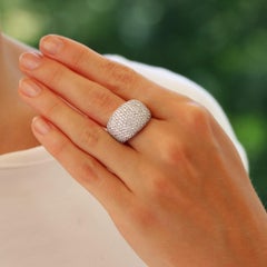 Anello Vintage Diamond Bombe in oro giallo e bianco 18 ct.