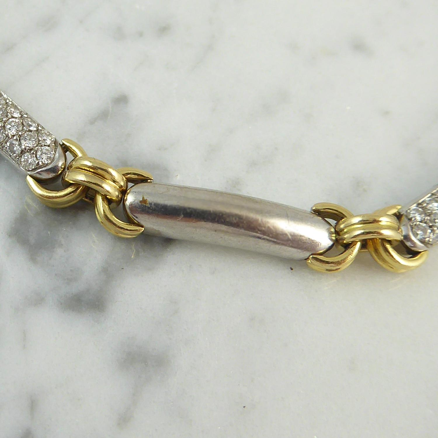 Vintage Diamond Bracelet, Approx. 1.20 Carat, Yellow Gold White Gold 1