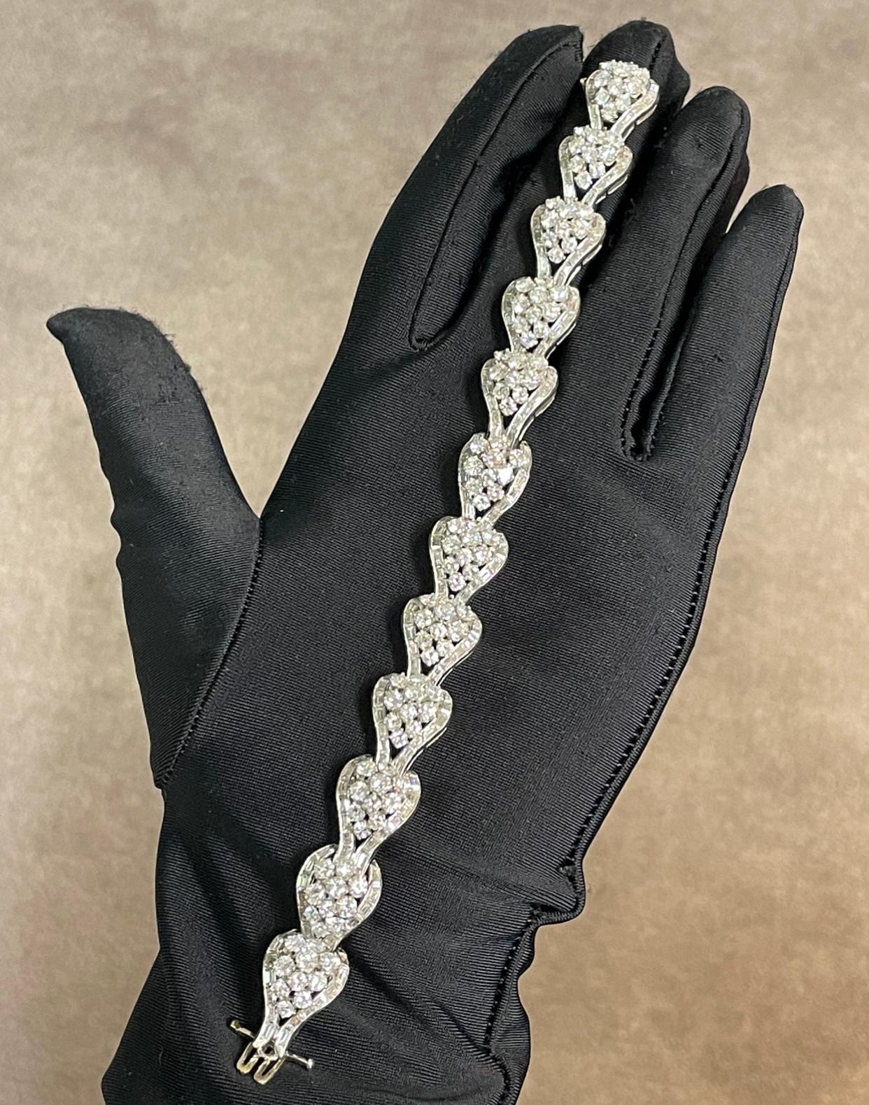 Taille mixte Bracelet vintage avec diamants en vente