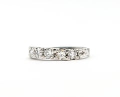 Bague de mariage en diamant vintage en platine