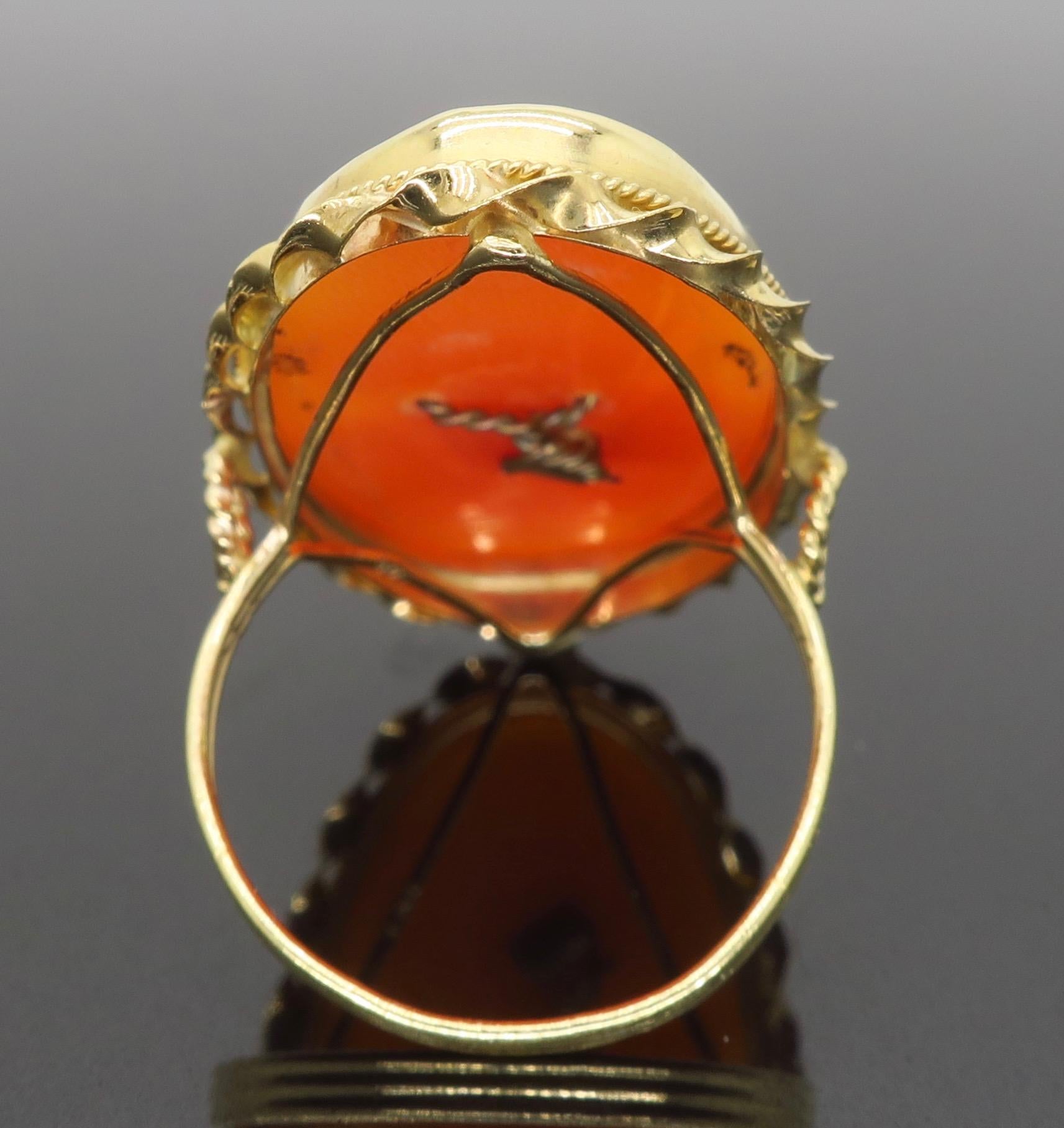 Vintage Diamond Cameo Ring For Sale 1