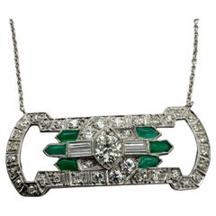 Antique Diamond & Chrysoprase Conversion Necklace