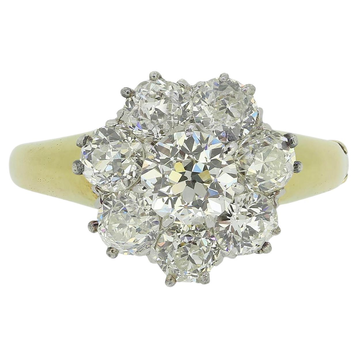 Vintage Diamond Cluster Arthritic Ring For Sale