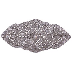 Vintage Diamond Cluster Brooch