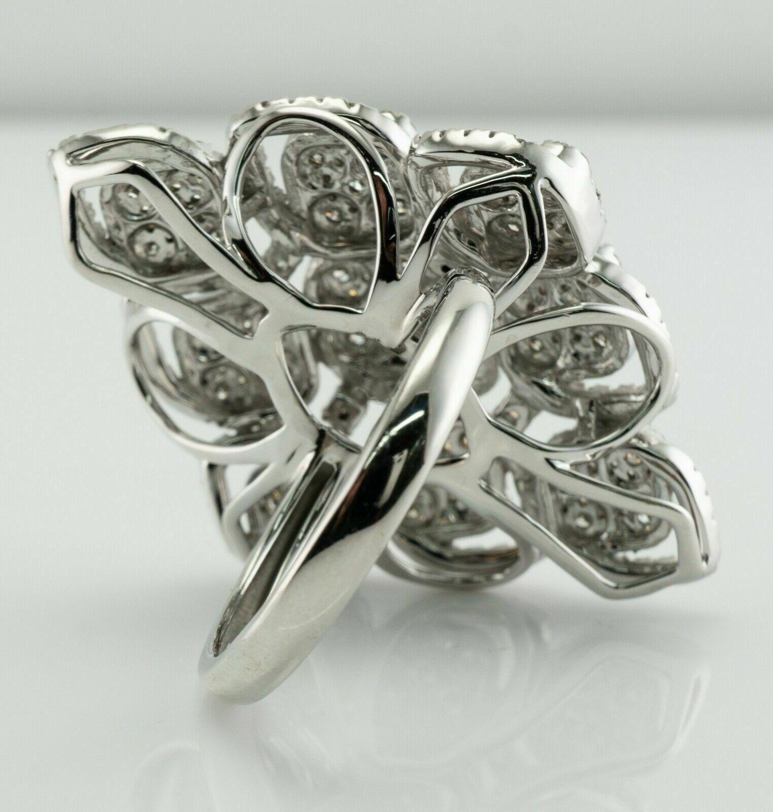 Anello cocktail con cluster di diamanti vintage in oro 14K Dichiarazione a scudo 2,70 ctw in vendita 3