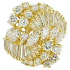 Vintage Diamant-Cluster-Kleid-Ring mit Diamanten