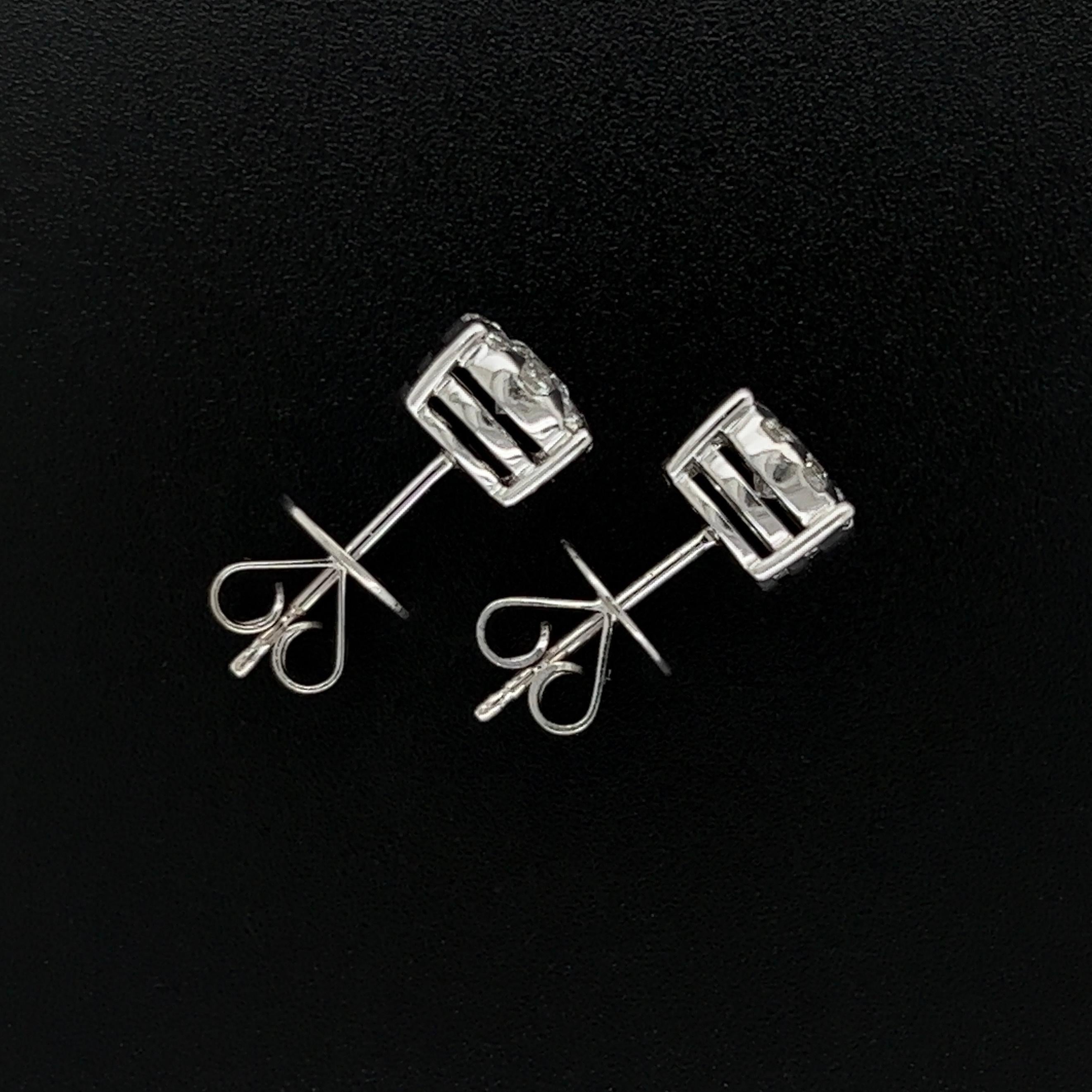 Modern Vintage Diamond Cluster Gold Stud Earrings For Sale