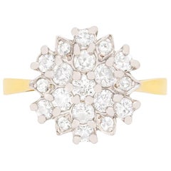 Vintage-Diamant-Cluster-Ring, ca. 1970er Jahre